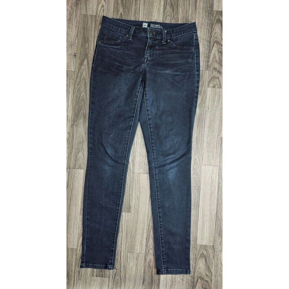 (3/$35) Mossimo Womens Size 6 Whiskered Skinny Denim Blue Jeans Leggings